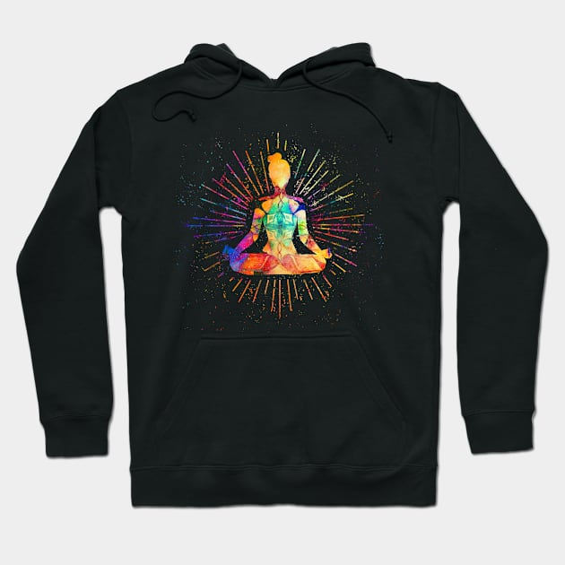 Yoga Meditation Pose Yoga Woman, Zen Mom Hoodie by dukito